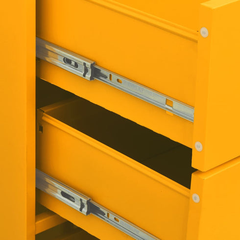 Lady Jillian -  Chest of Drawers Mustard Yellow 80x35x101,5 cm Steel